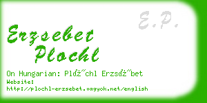 erzsebet plochl business card